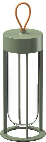 Flos In Vitro Unplugged Akkuleuchte Tischleuchte aus Glas und Aluminium in Grün transparent, dimmbar - Bild 1