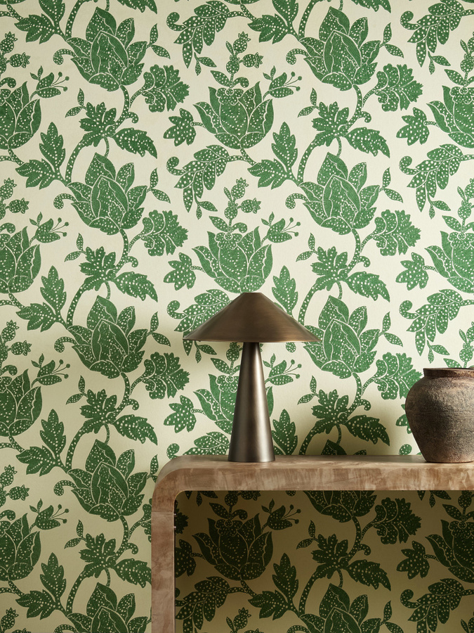 Harlequin Tapete Zamora Forest in Grün mit botanischem Floral-Design aus Vlies - Bild 1