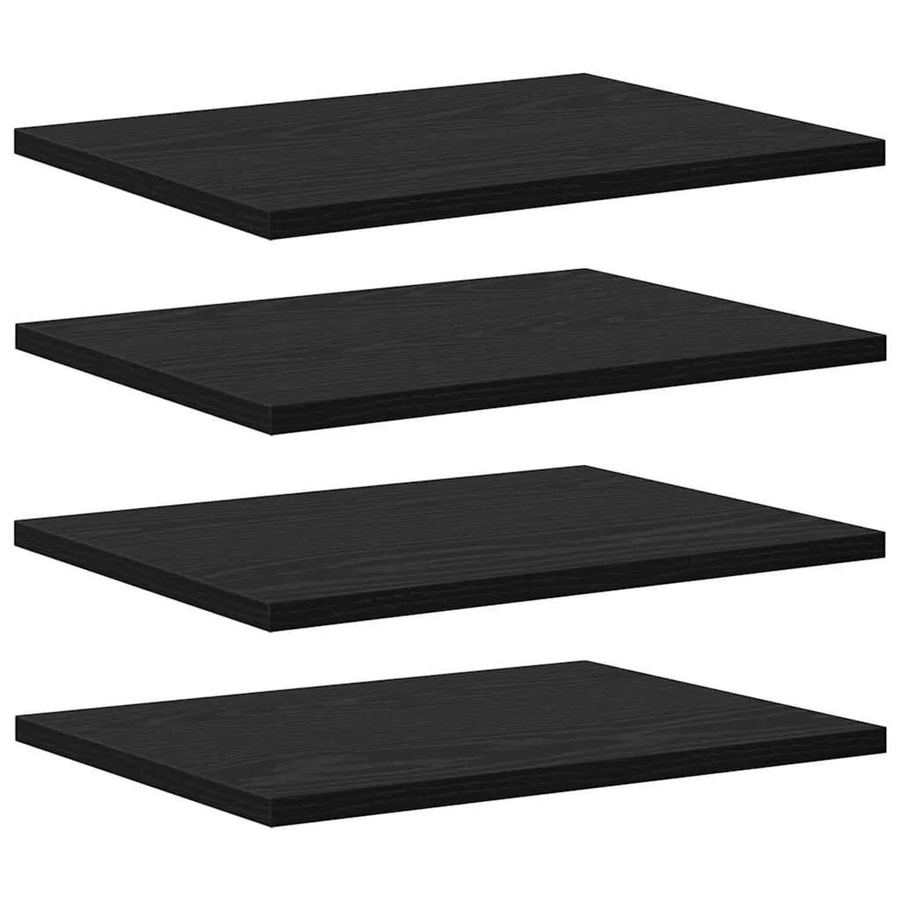 vidaXL Regalbrett Set aus 4 Stück, Schwarz, Holzwerkstoff, B: 40 cm, T: 30 cm, H: 1,5 cm - Bild 2