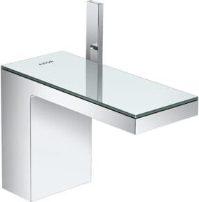 Hansgrohe Axor MyEdition A Waschtisch-Einhebelmischer in Chrom/Silber-Glas mit Push-Open-Abfluss - Bild 1