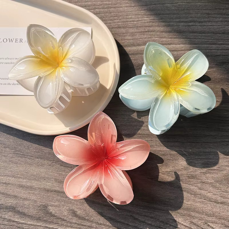 Haarclip, 3 Stück, Boho Gradienten Große Blume, Acryl, Damen - Bild 2