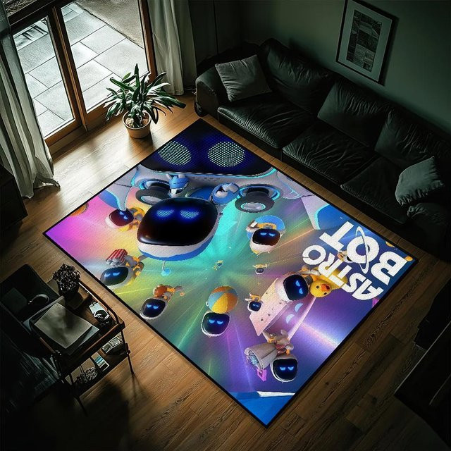 Karpetti A-Astro Bot Teppich mit Streifenmuster, Mehrfarbig, B/T: 80 x 120 cm - Bild 1