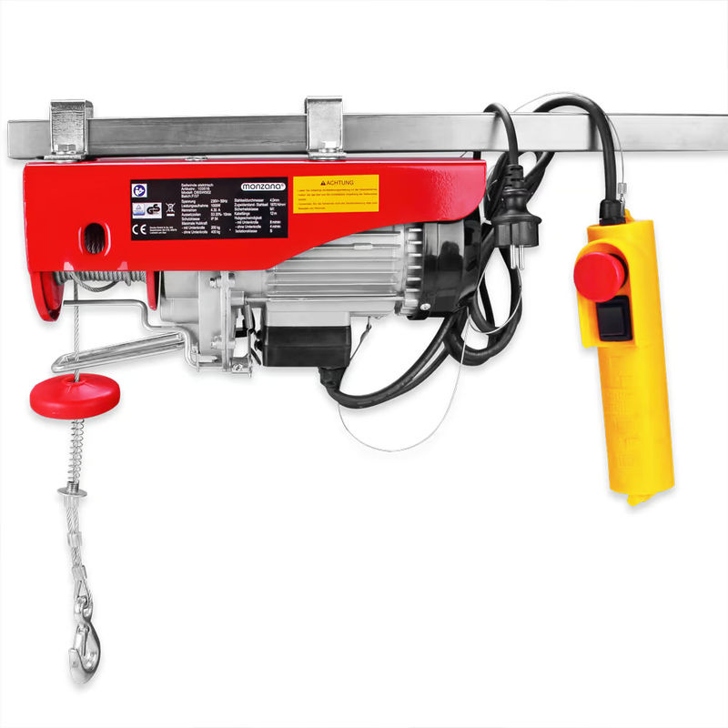 Elektrische Seilwinde Monzana mit Motor in Rot/Multicolor für 200/400 kg - Bild 5