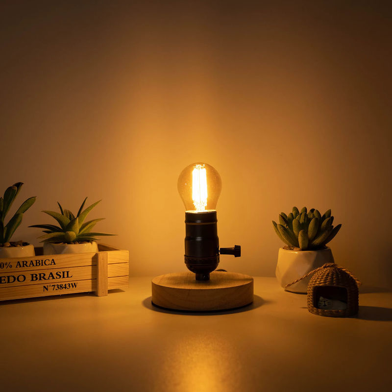GANRILAND Vintage G45 Edison LED-Glühbirne E27, dimmbare Filament-Kugellampe aus bernsteinfarbenem Glas, Warmweiß 2200K - Bild 5