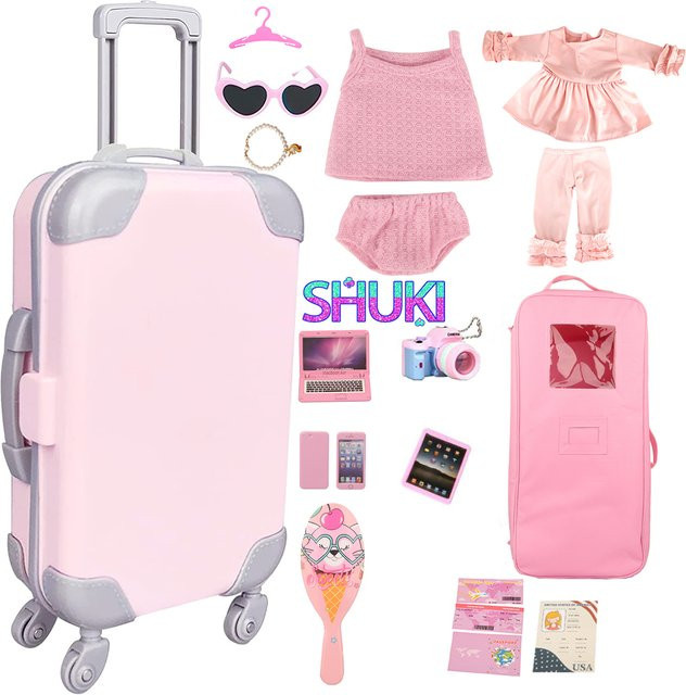 SHUKI Pink Series Puppenzubehör Set für 18 Inch und 43cm Puppen - Bild 1