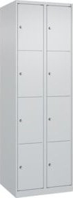 C+P Schließfachschrank Classic PLUS mit 2 Abteilen in Lichtgrau, H x B x T: 185 x 60 x 50 cm - Bild 1