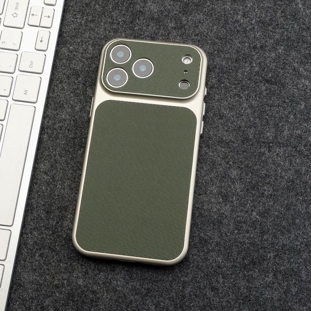 Tuiying002 Magnetische Handyhülle für iPhone 12 bis iPhone 17 Pro Max mit Magsafe und Tech PC-Gewebe, Grau - Bild 1