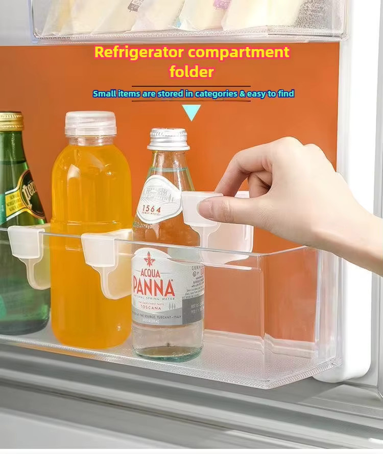 Untior Kühlschrank Organizer Teiler aus Kunststoff, transparente und einstellbare Fächer für Küche und Schränke - Bild 2