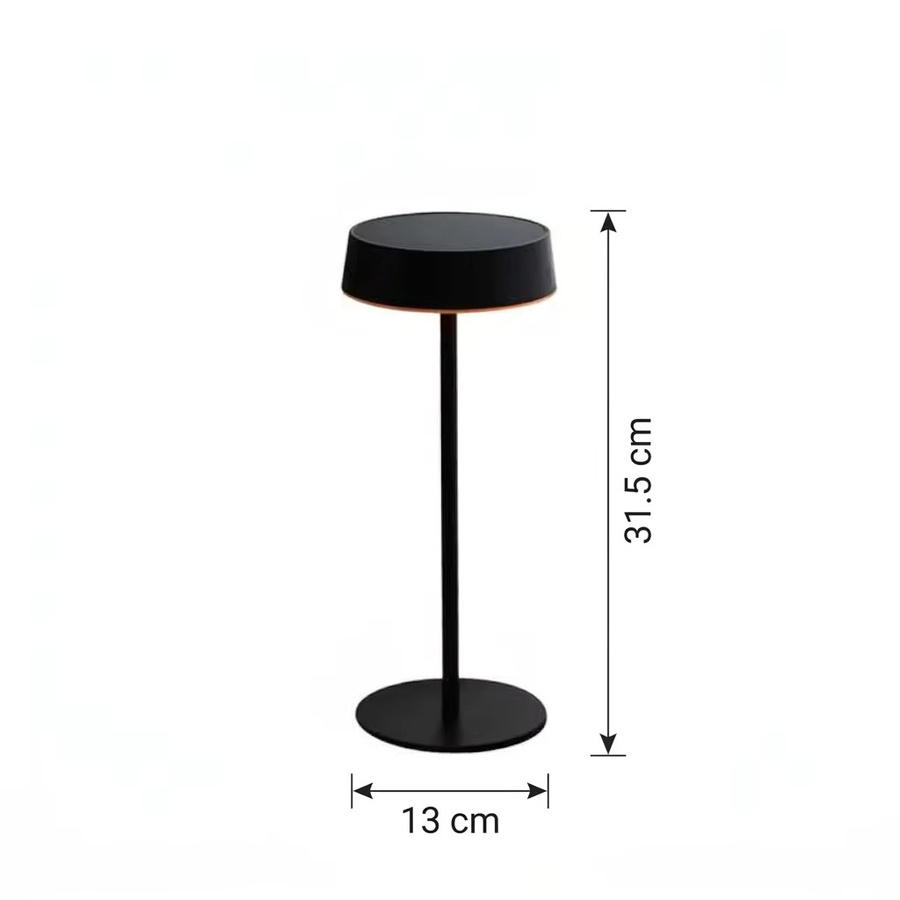 KFV LED Schreibtischlampe mit Solar- und USB-Ladung, dimmbar, 3 Farbtemperaturen, wasserdicht, Schwarz - Bild 5