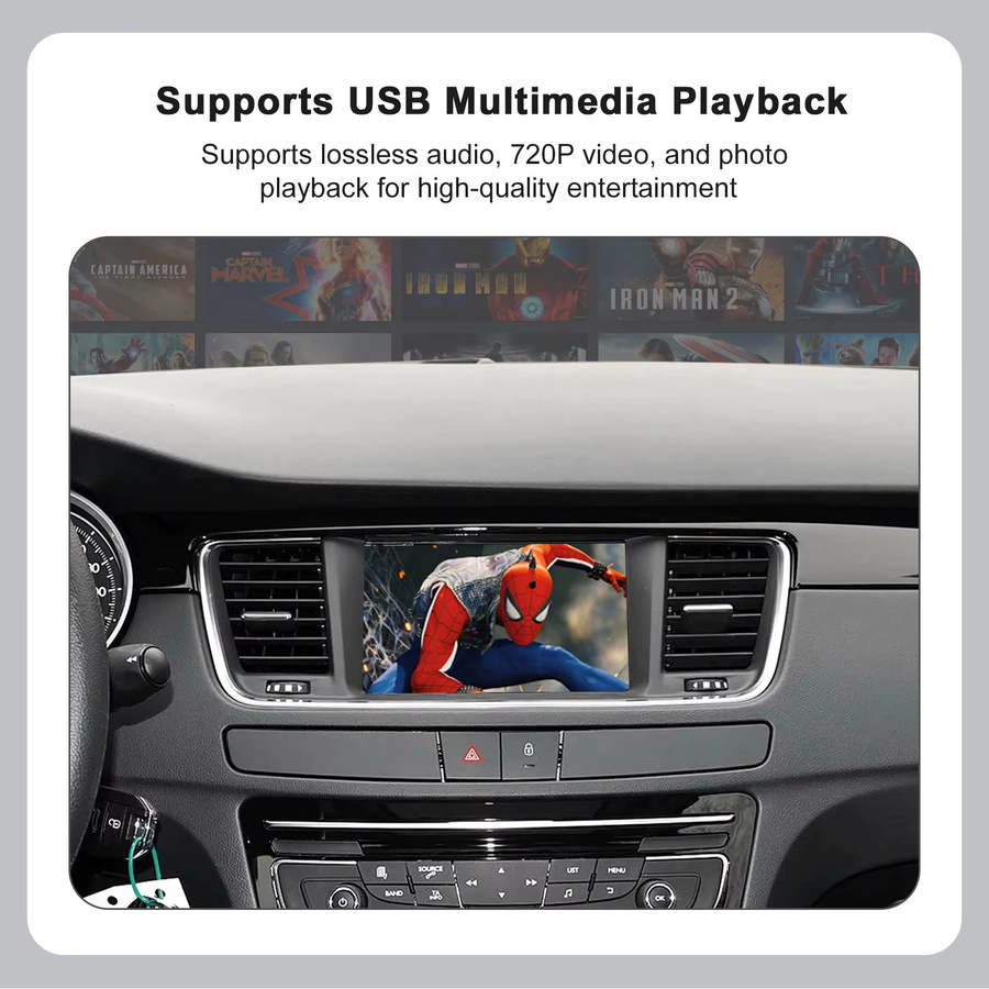 AUTOABC Wireless CarPlay und Android Auto Modul mit Mirror Link für Peugeot 208 308 508 3008 sowie Citroen C4 DS3 DS4 DS5 SMEG MRN Multimediasysteme - Bild 3