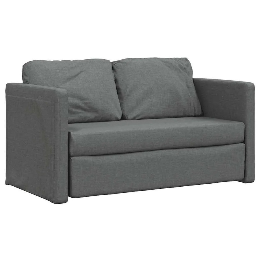 vidaXL Bodensofa mit Schlaffunktion Dunkelgrau, Stoff und Metallrahmen, B/T/H: 112 x 174 x 55 cm - Bild 2