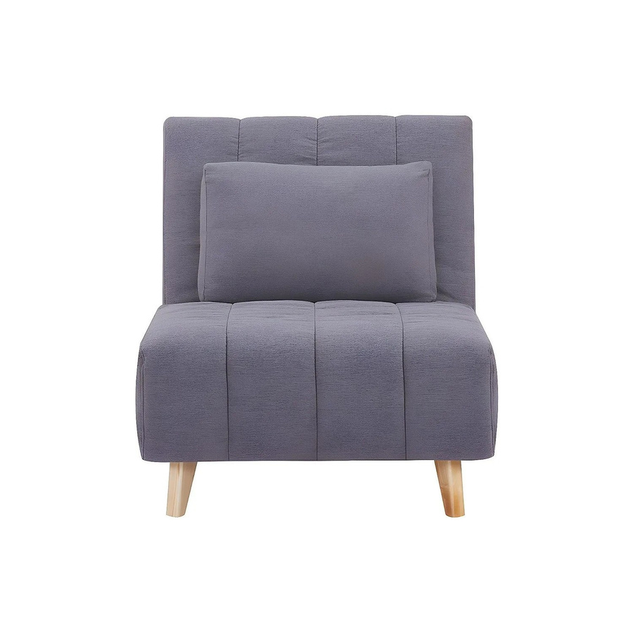 Vente-unique Schlafsessel Strevi in Grau aus Stoff mit Armlehnen, Breite: 78 cm - Bild 2