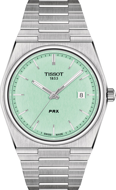 Tissot Herrenuhr PRX, Quarz, Edelstahl, Grün, 40 mm, 10 ATM - Bild 1