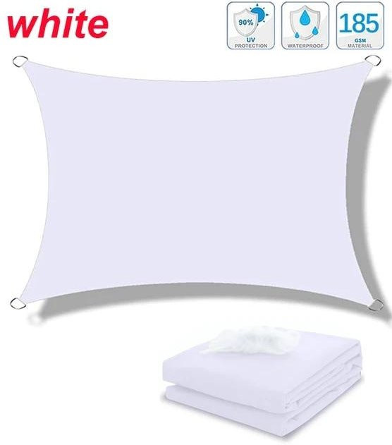 Wasserdichtes Sonnensegel von Simplistic Living Home in Weiß, B/T: 200 x 500 cm - Bild 1