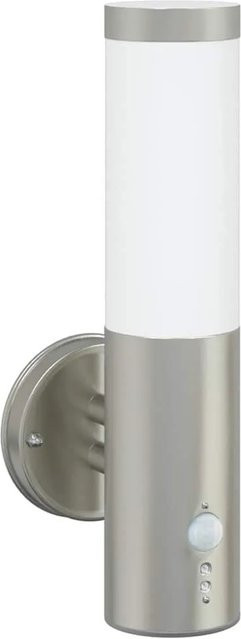 vidaXL Außenwandleuchte Silber mit Bewegungsmelder aus Edelstahl und Kunststoff, B/T/H: 15 x 7,5 x 33 cm - Bild 1