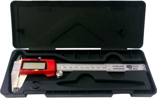 KS Tools Digitaler Messschieber aus Edelstahl in Schwarz, Messbereich 0-150 mm - Bild 3
