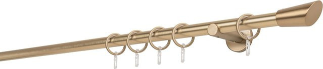 Mydeco Gardinenstange Rag mit Endstück in Messing Gold, Durchmesser: 2 cm, Länge: 220 cm - Bild 1