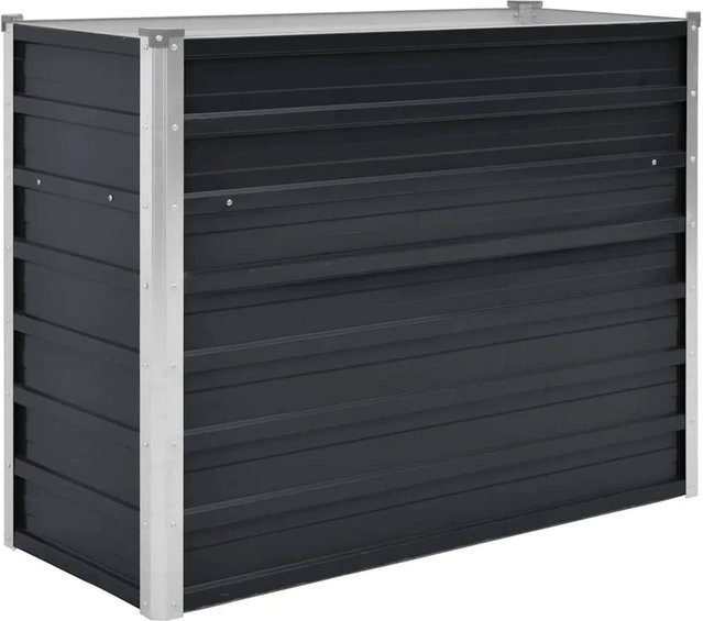 DELUKE Hochbeet OSKAR aus verzinktem Stahl in Anthrazit, B/T/H: 100 x 40 x 77 cm - Bild 1