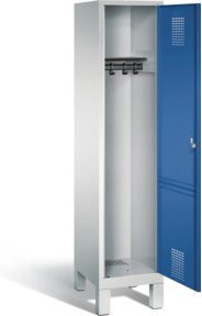 C+P Garderobenschrank Evolo mit Front in Enzianblau und Korpus in Lichtgrau, H x B x T: 185 x 42 x 50 cm - Bild 1