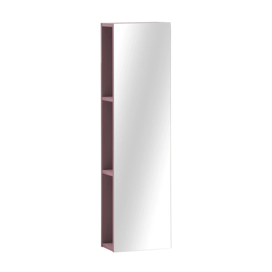Schildmeyer Spiegelregal Piazza in Mauve mit Fischgräten-Optik, B/T/H: 30 x 19,6 x 110,6 cm - Bild 2