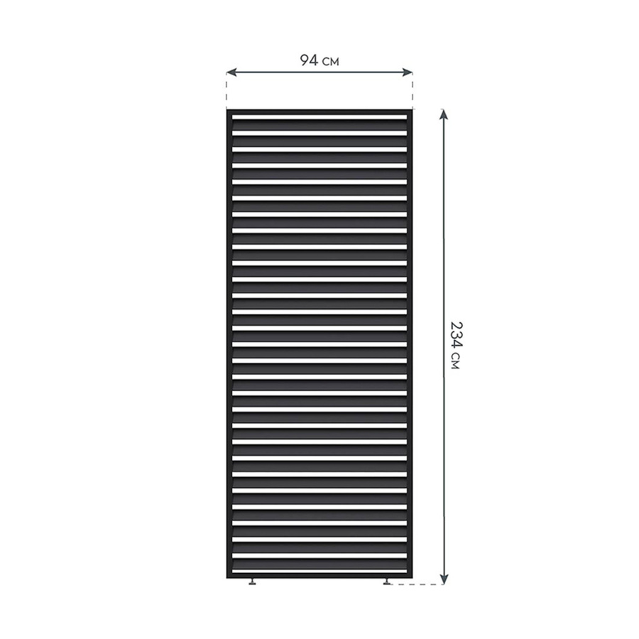 Paragon Outdoor Lamellen Sichtschutz Grand Tuscan 10 für Pergola aus Aluminium, Grau, B: 94 cm, H: 234 cm - Bild 4