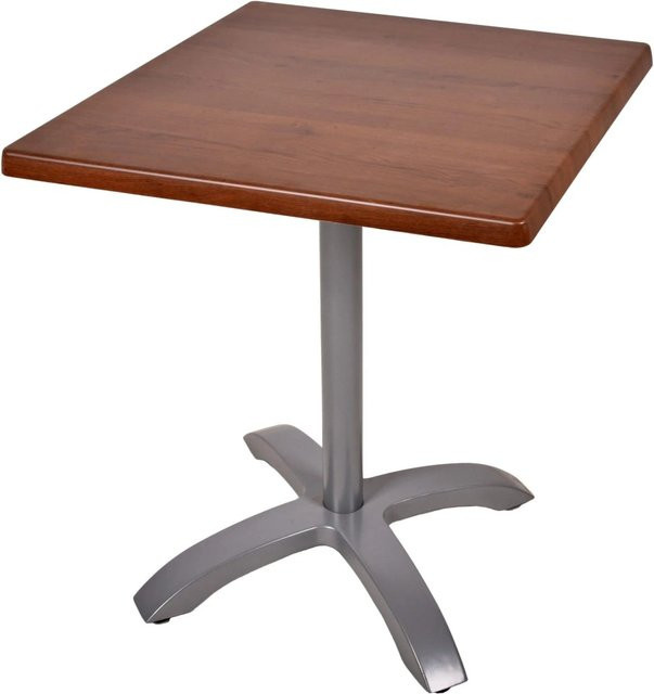 DELUKE Bistrotisch KATJA quadratisch Dunkelbraun B/T: 80 x 80 cm, Höhe: 70 cm - Bild 1