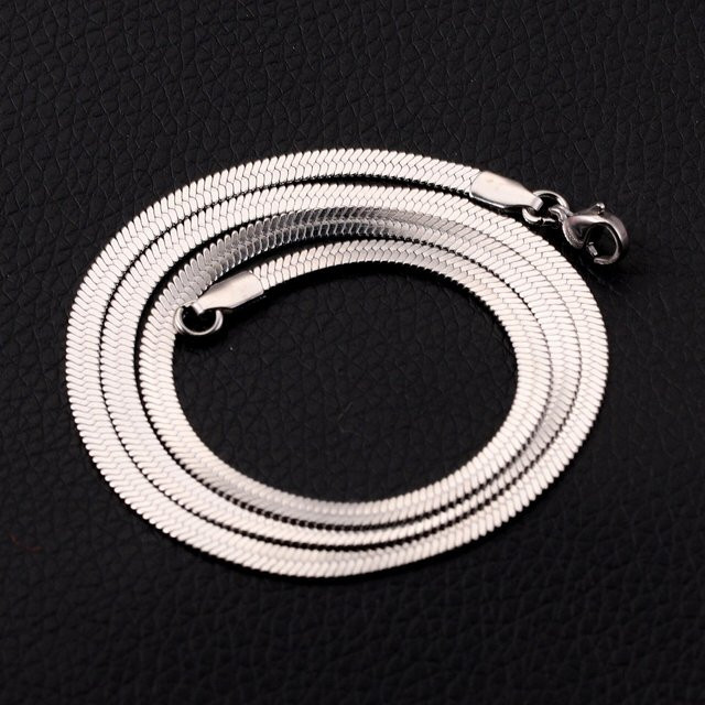 Schlangen Choker Halskette Edelstahl, Silber, Damen, 40 cm - Bild 1