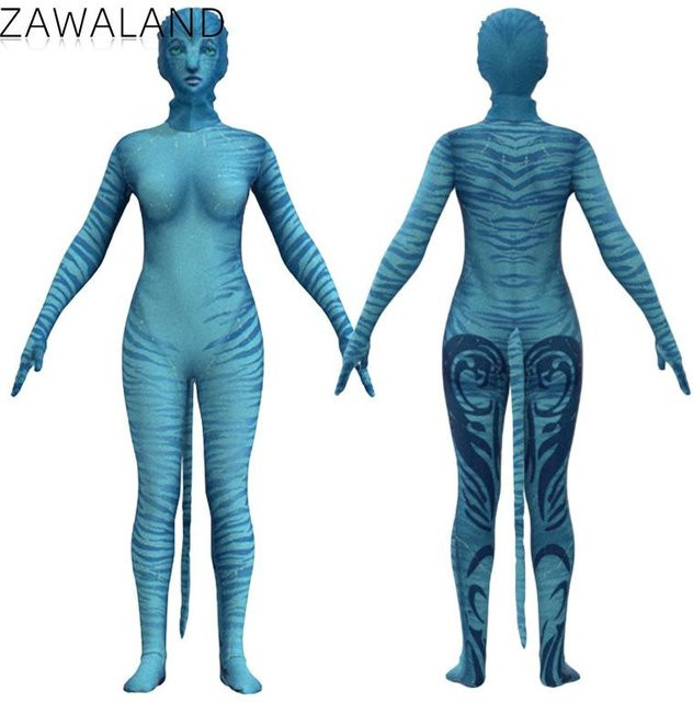 Zawaland Avatar 2-Wege-Kostüm, Cosplay-Body, Fantasy, Blau, Bunt / Mehrfarbig - Bild 1