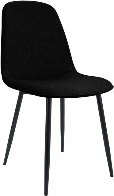 DELUKE Esszimmerstuhl RAZON in Schwarz mit Stoffbezug und Metallgestell, B/T/H: 45 x 54 x 88 cm - Bild 1