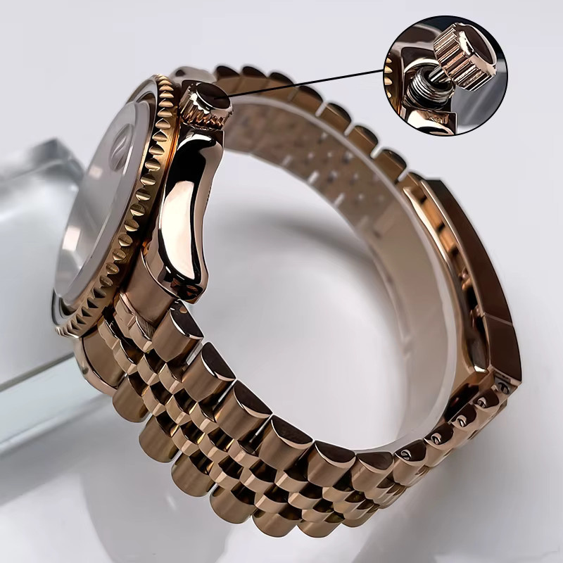 MACARLON Uhrengehäuse Edelstahl, Roségold, 40 mm, Unisex - Bild 4