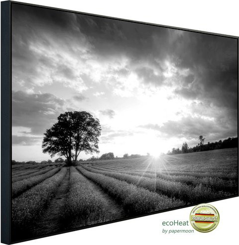 papermoon EcoHeat Infrarotheizung Landschaft Design in Schwarz und Weiss mit Matt-Effekt und App-Steuerung - Bild 1