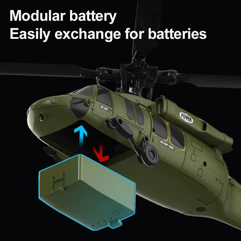 JIKEFUN UH-60 Simulations-Black-Hawk, RC-Hubschrauber, ferngesteuert - Bild 4
