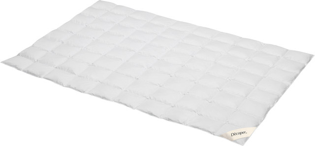 Decoper Bettdecke Sommer Leicht mit 100% Gänsedaunen-Füllung und 100% Baumwollbezug, Weiß, Breite: 155 cm, Länge: 220 cm - Bild 1