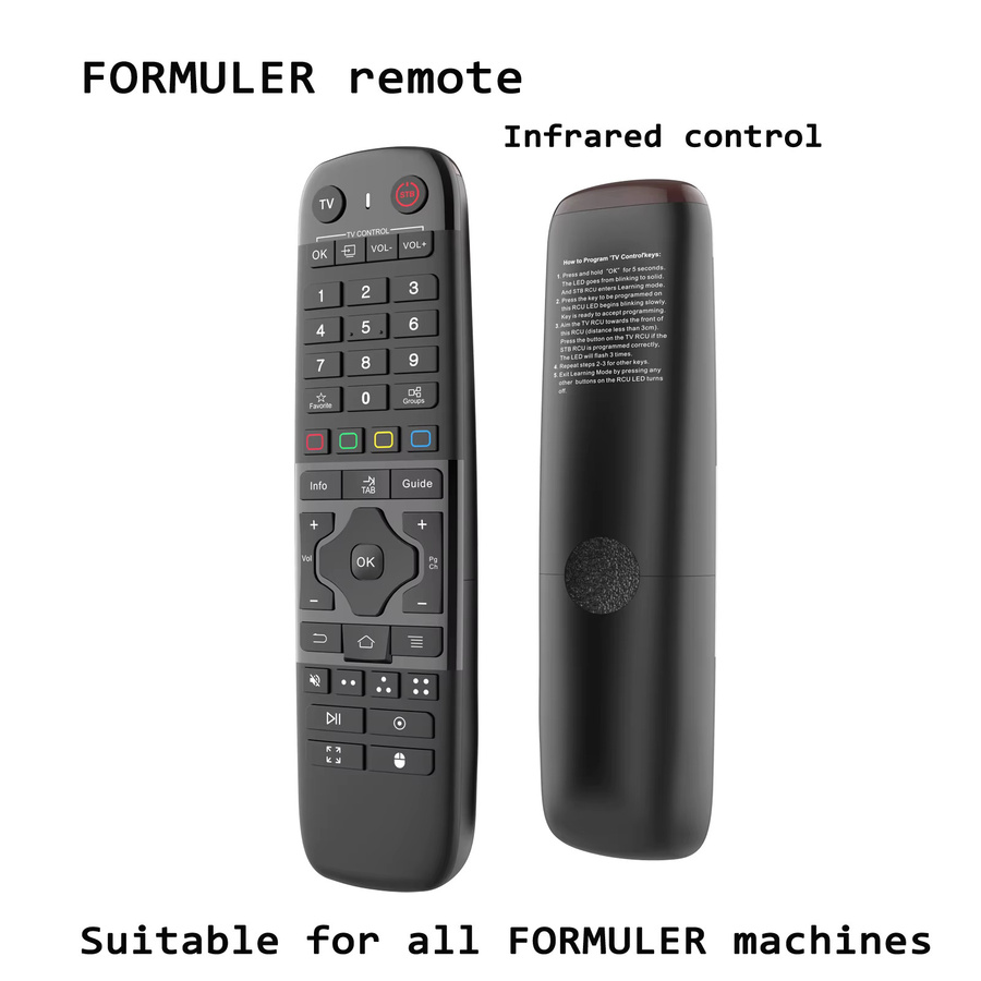 Formuler Fernbedienung in Schwarz für Z12 Ultra, Z11 ProMax, Z11 Pro, Z10 Pro Max, Z10 SE, Z Nano, Z Plus, Z+ Neo, Dreamlink Z10 Pro und T1 - Bild 2