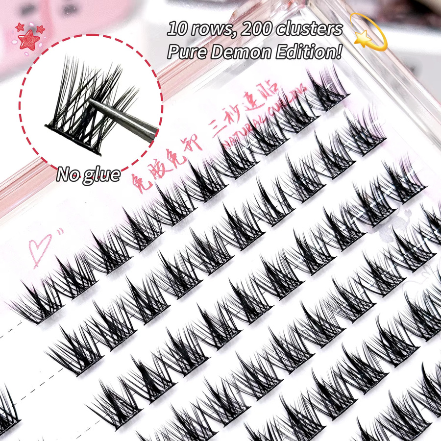 BQI Künstliche Wimpern, selbstklebend, natürlich, Unisex - Bild 2