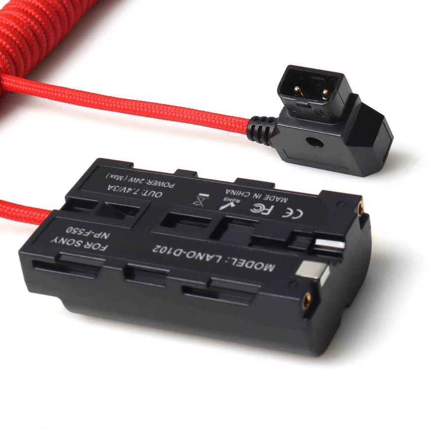 Lano D-Tap auf DC-Koppler Dummy-Akku mit Nylonkabel für Sony NP-F550 - Bild 3