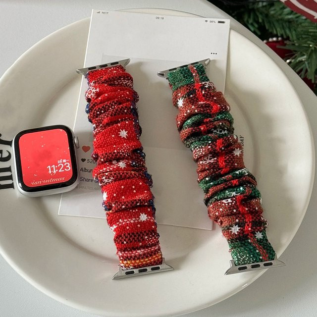 RWBANDS Uhrenarmband Weihnachtsschleifen, Textil/NATO, Bunt, Damen - Bild 1
