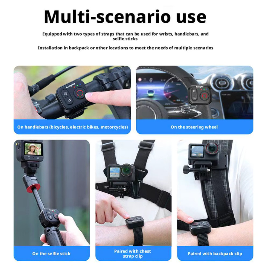 DJI Action 6 Bluetooth Fernbedienung Watch 50M Kabelloser Wasserdichter Fernauslöser in Schwarz - Bild 5