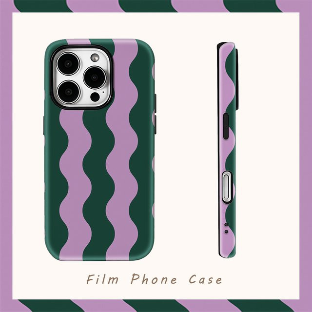 Potdemiel Handyhülle mit Lavendel-Wellen-Design für iPhone 11 bis iPhone 17 Pro Max Plus, Farbe: Purple - Bild 1