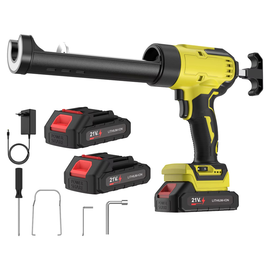 Elektrische Kartuschenpistole von Makita mit 6-Gang-Einstellung und Digitalanzeige in Gelb für Silikon und Dichtmittel, kompatibel mit Makita-Akkus - Bild 7