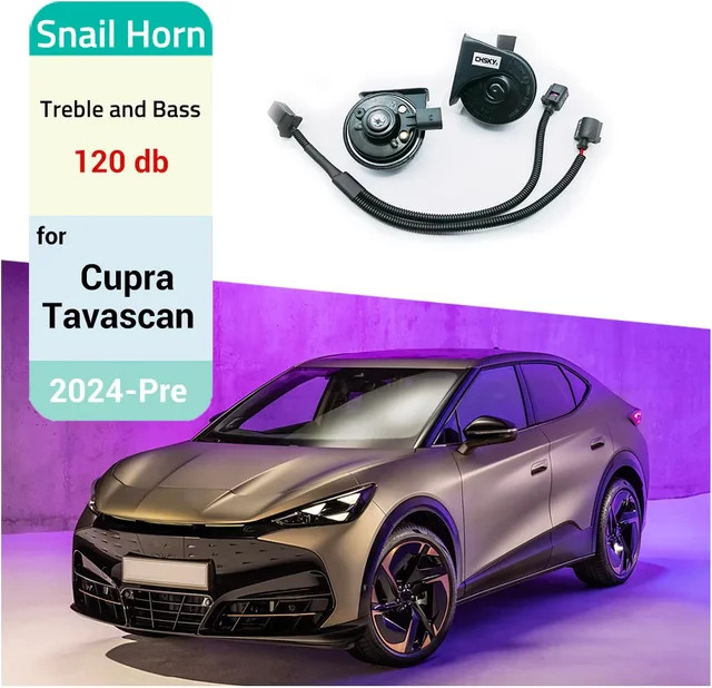 Auker Auto Schnecke Horn Lautsprecher Hochtöner mit Bass und Wasserdichtigkeit in Schwarz für Cupra Tavascan 2024-Pre Zubehör - Bild 1
