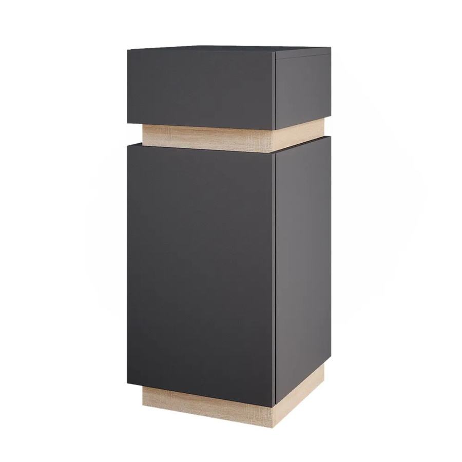 Vicco Midischrank Gloria in Anthrazit und Beige mit Tür und Schublade, B/T/H: 33,0 x 15,01 x 75,5 cm - Bild 2