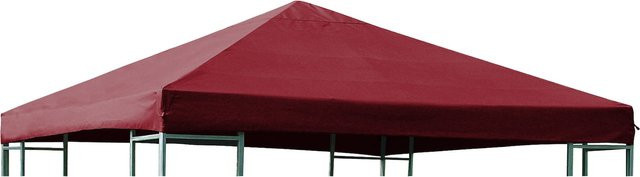 DEGAMO Ersatzdach für Metall- und Alupavillon, B/T: 3 x 3 m, bordeauxrot, wasserdicht und PVC-beschichtet - Bild 1