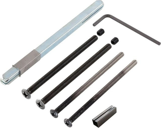 Schösswender Befestigungsset für Drückergarnitur Alpina Toskana Urban TS-100 mm in Silber - Bild 1