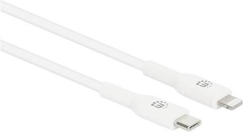 Manhattan USB-C auf Lightning Sync- und Ladekabel MFi-zertifiziert, Weiß, 0,5 m - Bild 1