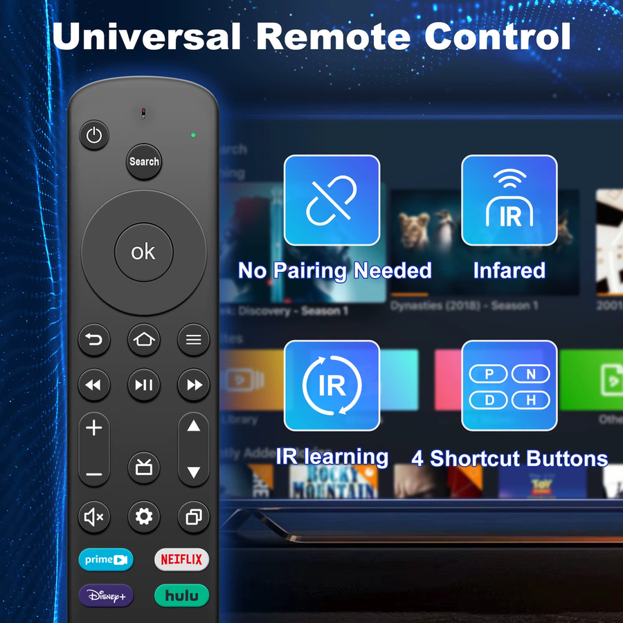 SZILBZ Ersatzfernbedienung für Insignia, Toshiba und Pioneer Smart-TVs, IR-Fernbedienung in Schwarz - Bild 2