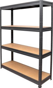 STIER Schwerlast-Fachbodenregal aus Stahl in Grau mit verstellbaren Böden, H x B x T: 177,0 x 120,0 x 45,0 cm - Bild 1
