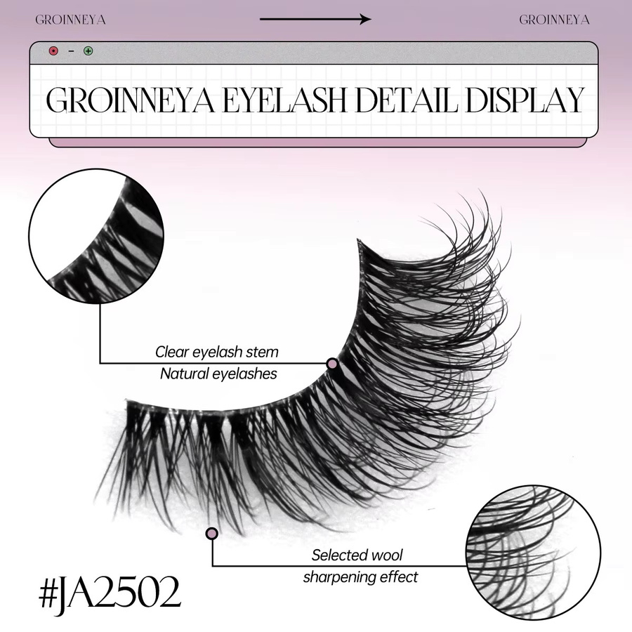GROINNEYA Halbe Wimpern, natürlich - Bild 4