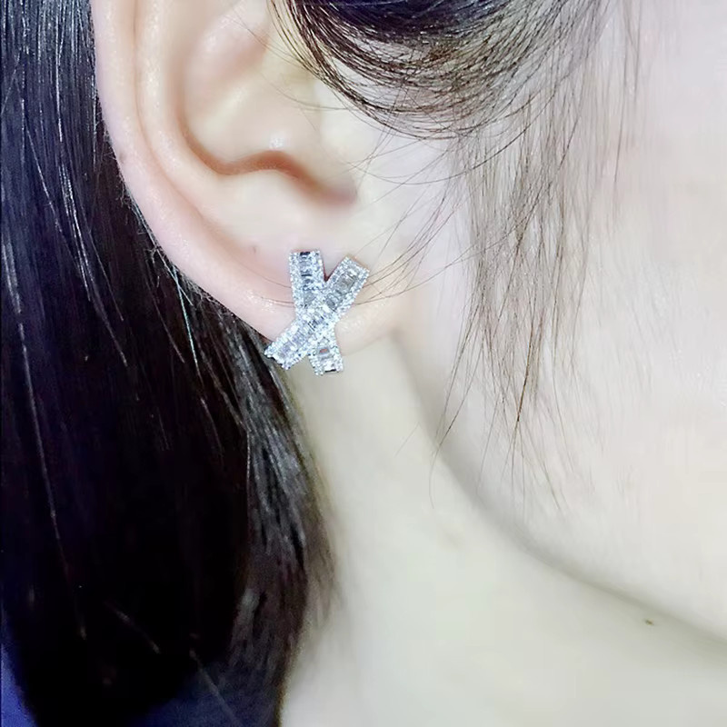 Huitan Fancy Ohrstecker, Silber, Zirkonia, Damen - Bild 2