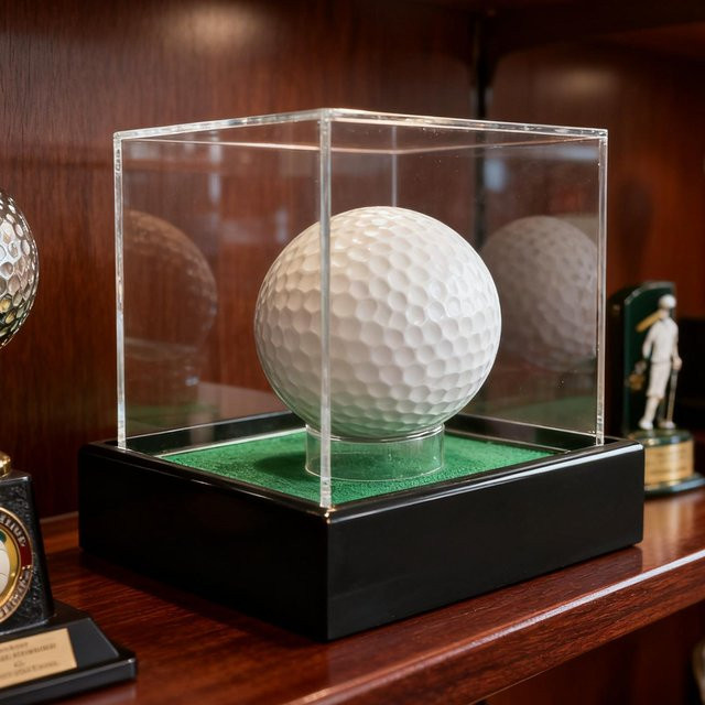 Tooyful Golfball-Vitrine aus Acryl in Transparent, staubdichter quadratischer Mehrzweck-Würfelhalter mit Sockel für den Tischaufbau - Bild 1